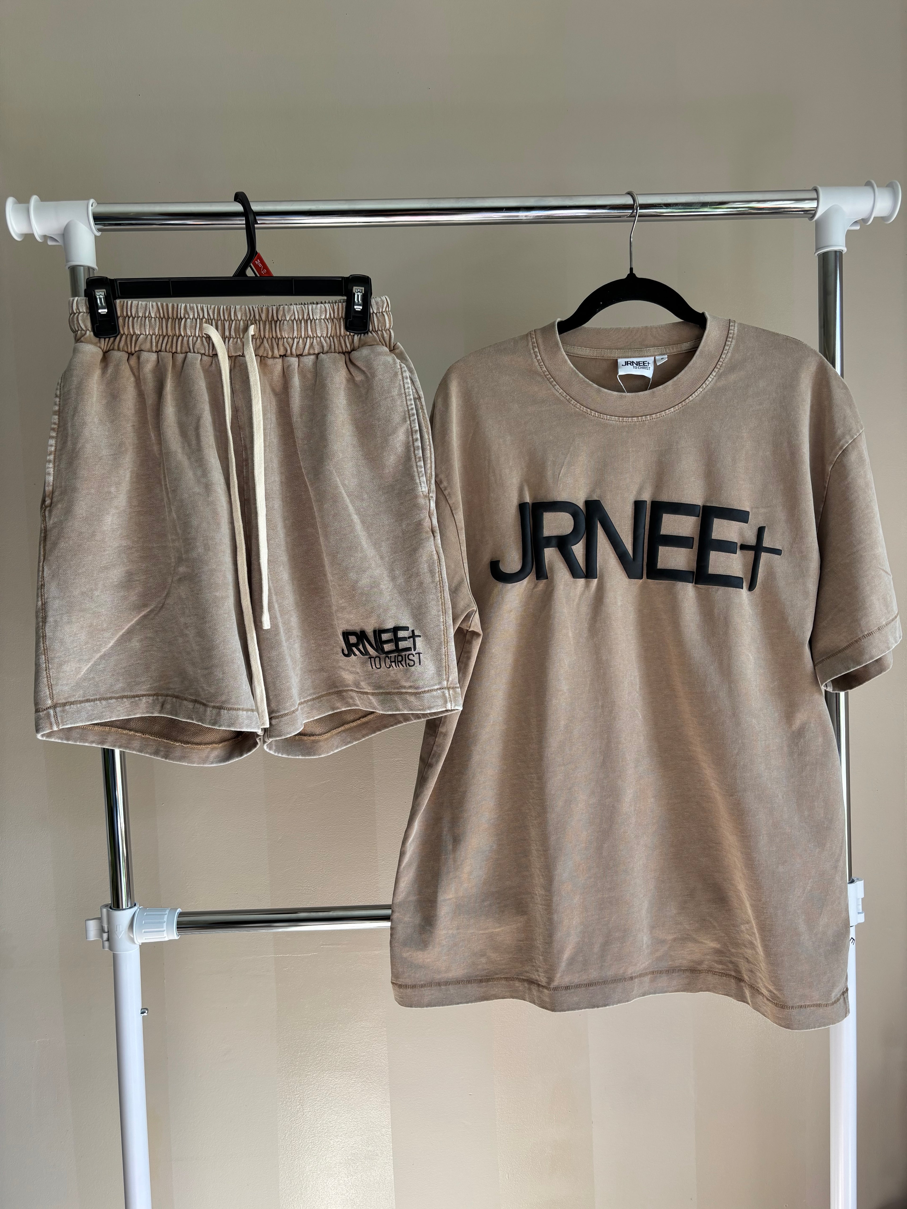 JRNEE “To Christ” Shorts (Beige)