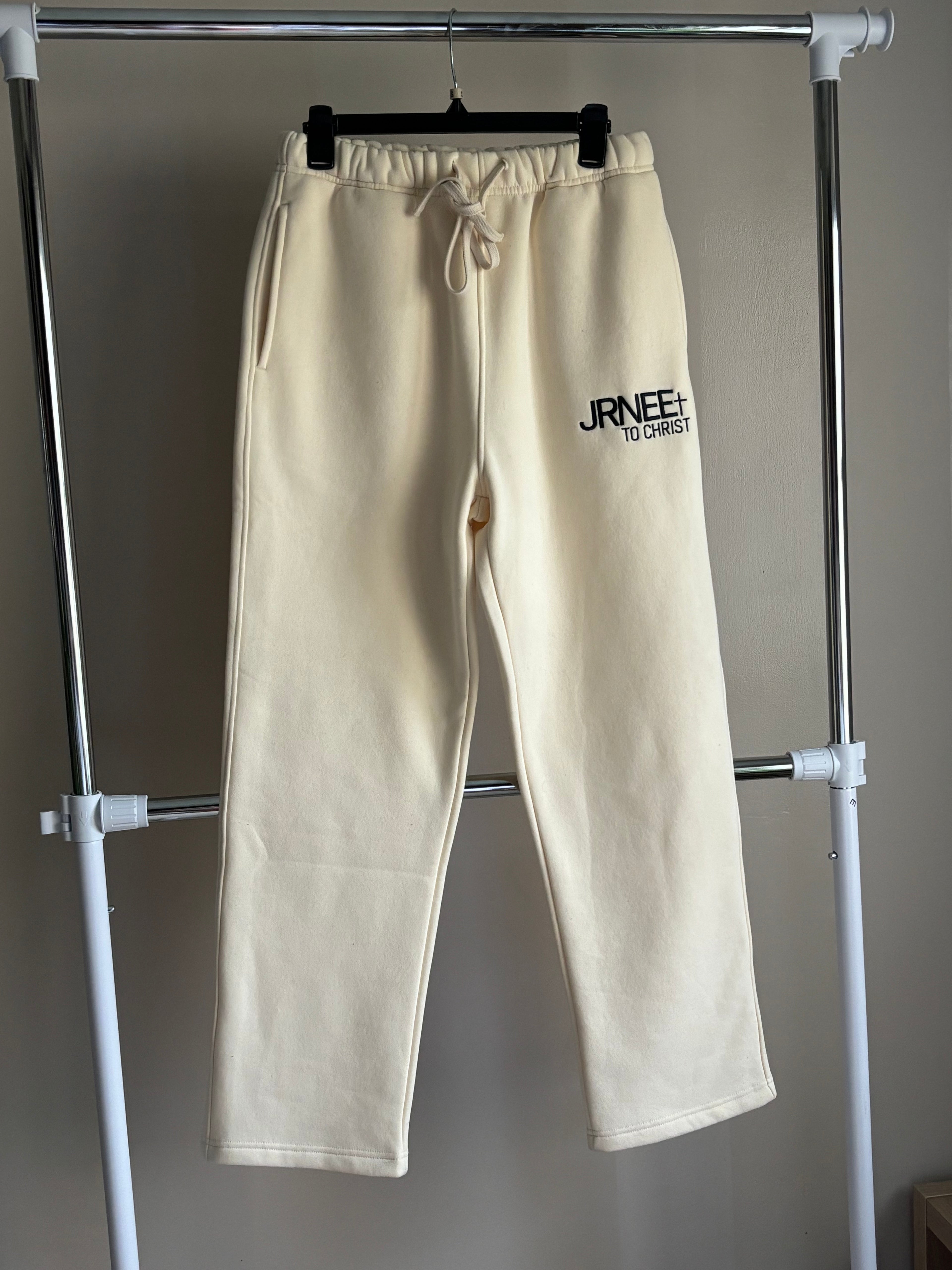 JRNEE Sweatpants – To Christ (Cream)